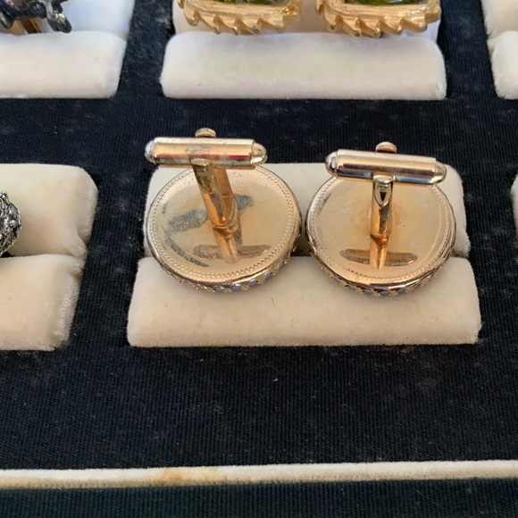 Vintage Cameo Trojan Warrior Chariot Cuff Links - Picture 3 of 4